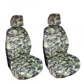 Par de Capas de Banco  Universal, feita em Neoprene, se ajusta ao Banco dianteiro do Veículo - Camuflada