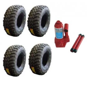 Combo 4 Pneus Savero 33x12,5 R15 Mud-Terrain - GRÁTIS  1 macaco de 2 toneladas ECONOMIZE R$71,00