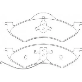Pastilha de Freio Dianteiro - Dodge Dakota - 192 x 73,3 x 19,8 / 192 x 60,3 x 19,8 - PW 561