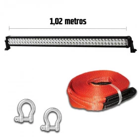 COMBO  - Barra 80 Leds 1,05mts + 2 Anilhas Curvas +1 Cinta 10mts 6ton