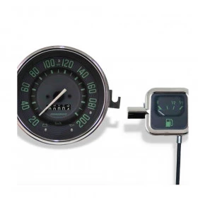 Conjunto Velocímetro 200kmh e Indicador Mec. Original VW/Verde - Cronomac