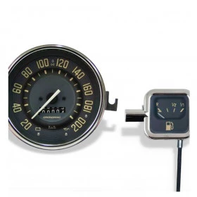 Conjunto Velocímetro 200kmh e Indicador Mec. Original VW/Bege - Cronomac