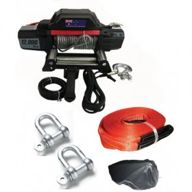 KIT Off-Road - Guincho 12.000 Australian + Capa de Guincho + 2 Anilhas + Cinta 5 Metros 5 Toneladas