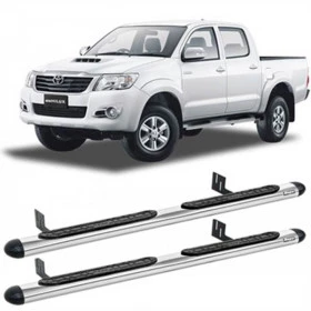 Estribo Lateral Cromado para Hilux Cabine Dupla 2005 em diante