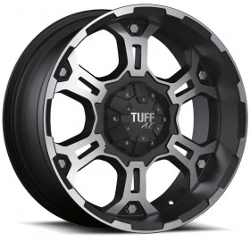 Jogo com 4 Rodas Tuff Wheel 17x8, 5 Furos de 114,3 para Cherokee Sport e Grand Cherokee 1998, 1999, Wrangler antigo, Ran