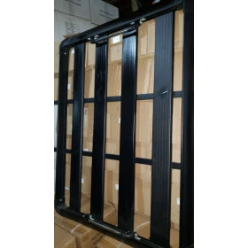 Bagageiro Mostruário de alumínio, preto fosco, universal para qualquer 4x4 com rack de teto