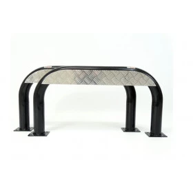 Estribo Xadrez 2 1/2" (P. 1,5mm) Aço com Chapa em Aluminio para Jeep Willys CJ5 (Todos os Anos) - Maceral
