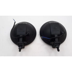 Par de Farol de Milha Hella Comet 500 Black Magic Edition - Peça de Mostruário sem Capa - Inclui Suporte