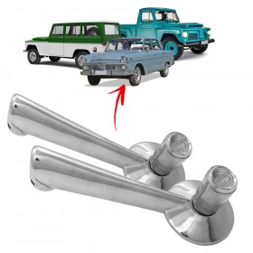 Kit com 2 Manivela / Maçaneta Interna da Porta Reguladora do Vidro da Ford Rural Pickup F-75 e Aero Willys 67 em diante