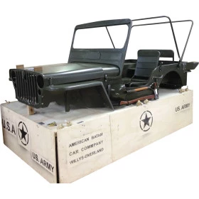 Carroceria para Jeep Willys Cj3A 1951 - Militarizada, (RÉPLICA)em chapa original de época  (Não acompanha caixa de madei