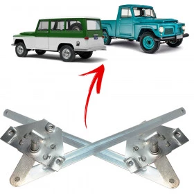 Kit com 2 Acionamento da Maçaneta Interna / Comando da Fechadura da Porta para Ford Rural e Pickup F-75 Lado Direito e E
