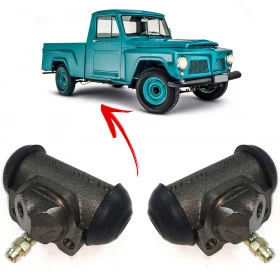 Kit com 2 Cilindro de Freio Traseiro Esquerdo / Direito para Jipe CBT Javali / F-75 / Veraneio / Aero Willys / Itamaraty