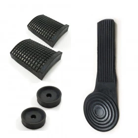 Kit Capa / Borracha do Pedal / Pedais Acelerador, Freio e Embreagem para Jeep Willys CJ2 e CJ3 - Inclui Batente de Retor