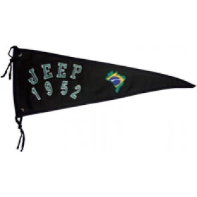 Bandeira para Antena Jeep 1952/ Bandeira Bordada/ Bandeira Antena/ Bandeira Decorativa para Jeep / 4x4 / Off Road - Ref: