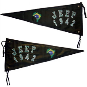Bandeira para Antena Jeep 1942 / Bandeira Bordada / Bandeira Antena / Bandeira Decorativa para Jeep /4x4 / Off Road - Re