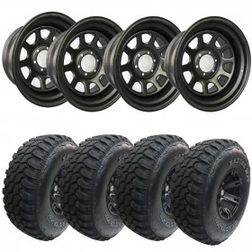 COMBO: 4 Rodas 15x8 6 Furos de 139,7 + 4 Pneus 35x12.5 R15 Westlake Tires MT / Mud Terrain