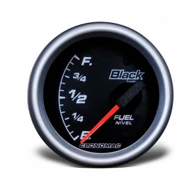Indicador de Nível de Combustível 60mm Elétrico Black Series
