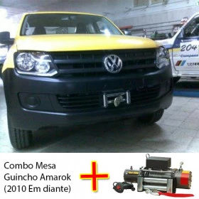 Combo Mesa Guincho Amarok 2010 Em diante + Guincho 12000 Com Controle Remoto Com  Fio