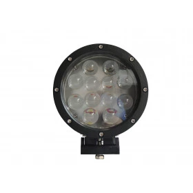 Farol de led especial  + 4D, 12 leds, 60W Alcance aproximado 200 metros - Aro Preto - Preço unitário 