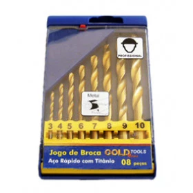 Jogo de Brocas - 8 peças/ Metal - Ref: 260/SA  