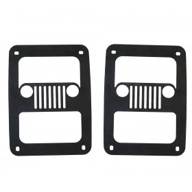 Protetor de lanterna para Jeep Wrangler JK de 2007 à 2018 ( par)  Modelo Frente JEEP Peça feita de metal com pintura epoxi 