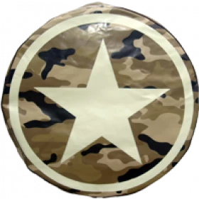 Capa Pneu Camuflada Medida Pneu - 33x12.5x15 Cor: Marrom / Estrela Bege Ref. 1483/SA