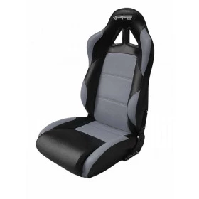 Banco esportivo Concha sem Reclinador BA22/21 San Marino em Courvin Preto com Cinza - Adaptável em Todos os Veículos