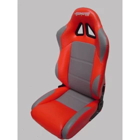 Banco esportivo Concha sem Reclinador BA22/21 San Marino em Courvin Vermelho com Cinza - Adaptável em Todos os Veículos
