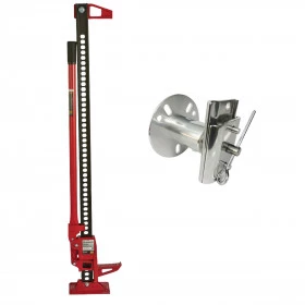 COMBO: Macaco (Tipo) Hi Lift / Marca Hi Jack 1,50 mts + Suporte universal para macaco Hi-Lift - Fixação no estepe