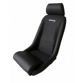 Banco Estilo Retrô Fixo BA06 San Marino em Courvin Preto com Apoio de cabeça - Ideal para Roadster ou Spiders