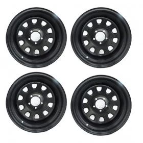 Jogo com 4 rodas 15x8 - 5 furos de 139,7 - off set negativo – 35  Com 1 semana de uso  Peça de mostruário  semi nova