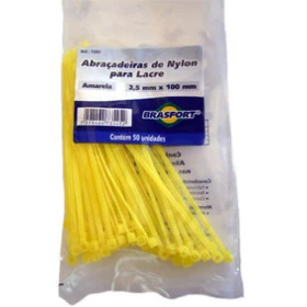 Abraçadeiras de Nylon 2,5mm X 100mm - Ref: 020B/SA 