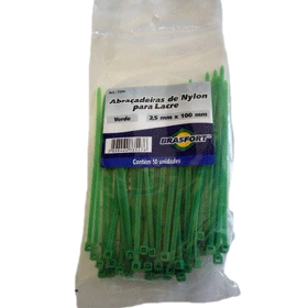 Abraçadeiras de Nylon 2,5mm X 100mm - Ref: 018B/SA