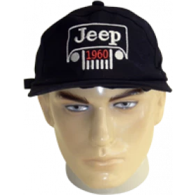 Bone Bordado Jeep 1960 Cor: Preto  Ref. 3613/SA