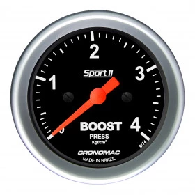 Pressão do Turbo 4 Kgf/cm²  - ø=60mm - Cronomac Linha Sport II
