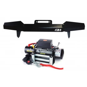 COMBO Guincho Winch 9.000lbs c/ Controle Remoto sem fio + Para-choque dianteiro Jeep Willys c/ Mesa de guincho
