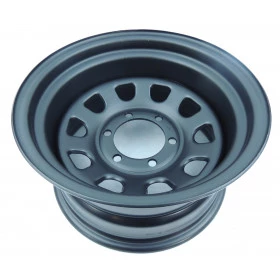 SUPER COMBO "JEEP"  4 Pneus 33X12,5 R15 MT GT Radial Adventuro + Rodas Daytona Black 15x10 5 Furos de 139.7 em Aço (Estilo Mangels) para Willys, F1000, Niva, Suzuki Samurai / Vitara de 1942 à 1983 