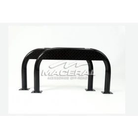 Estribo para Jeep Willys Cj5  de 2 polegadas com parade de 3  Ideal para proteção em trilhas  peça única de mostruário