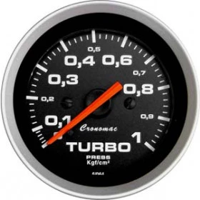 Pressão do Turbo 1 Kgf/cm² ou 2Kgf/cm²  - ø=52mm - Cronomac Linha Sport