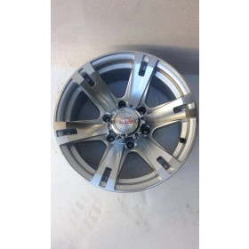 Roda de liga leve 16x8 reforçada  6 furos de 139.7 cor prata Peça única de expositor 