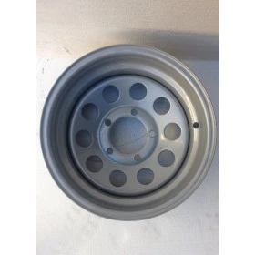 Roda 16 x 8 de aço cor prata, modelo modular, 5 furos de 139,7 para Jeep Rural F75 , Samurai