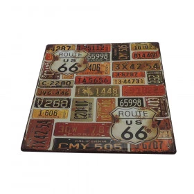Placa Decorativa Metal Route 66 30cmX30cm 