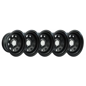 Super Combo - 5 Rodas Fortwheel Daytona Black 15x10, 5 Furos De 139.7 - Jeep ford e Willys 1942 à 1983, F-1000 até 1999, F1000, Niva e Suzuki Samurai 1999 de 1942 à 1983- Licença 14/1683875-3