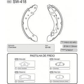 Sapata -184x30 - Cherokee - SW 418