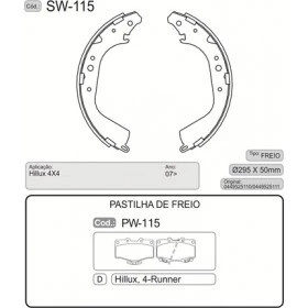 Sapata - 295x50 - Toyota Hilux - SW 115 