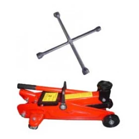 Combo Macaco Jacaré na cor vermelha para veículo 2 toneladas + BRINDE 1 Chave de Roda
