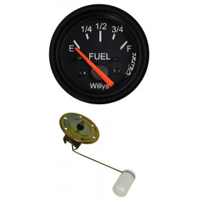 Combo Relógio medidor de combustível 52mm ponteiro laranja com boia 6 furos