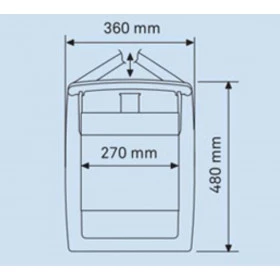 Geladeira Automotiva / Refrigerador Movel Dometic / WAECO CF 50 - 49 Litros - Quadrivolt: 12V e 24V / 100-240