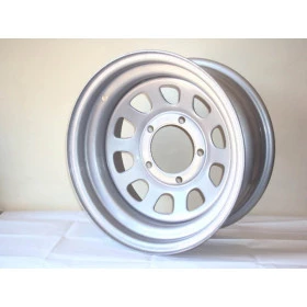 Roda c/ Beadlock modelo Daytona PRATA Estilo Mangels 16x7, 5 furos de 139,7 Willys, Rural, F75, F1000, Niva, Suzuki Samurai / Vitara