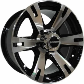 Jogo com 5 Rodas Fortwheel em Liga Leve 15x10, 6 Furos de 139,7 Prata Diamantada para Troller após 2002, L-200 / Triton